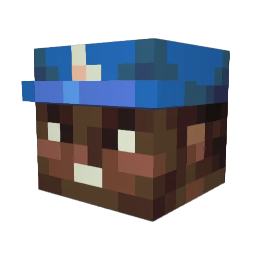 Mcboia Minecraft avatar head, 3D render