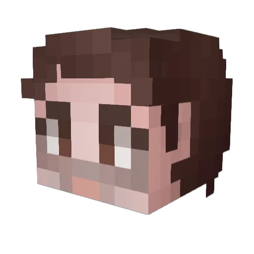 Mccircle Minecraft avatar head, 3D render