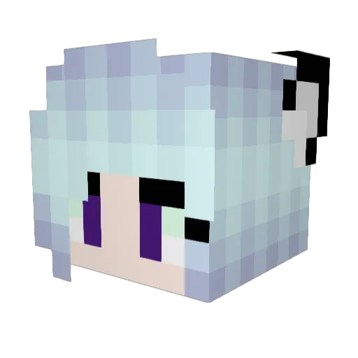 Mcee Minecraft avatar head, 3D render
