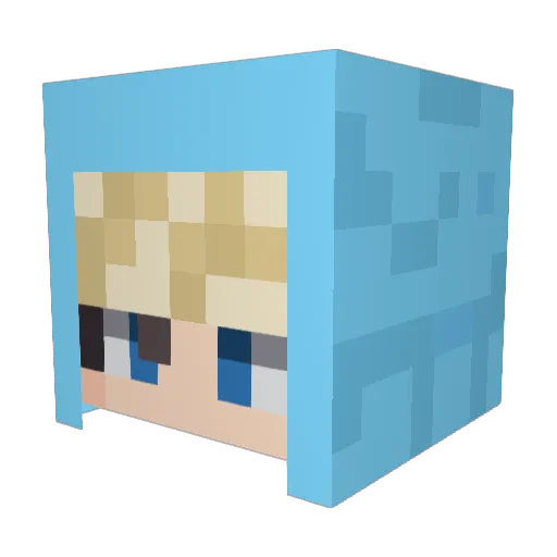 Mcflyski Minecraft avatar head, 3D render