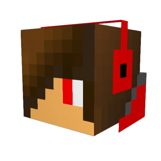 Mcgilla Minecraft avatar head, 3D render