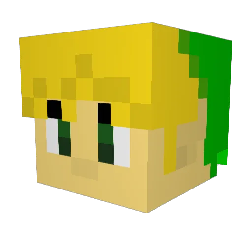 Mcglidey Minecraft avatar head, 3D render