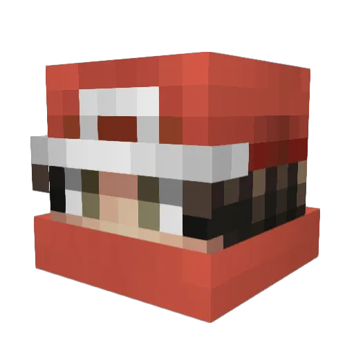 Mchengxi Minecraft avatar head, 3D render