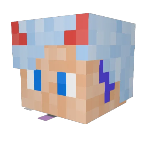 Mclean_ Minecraft avatar head, 3D render