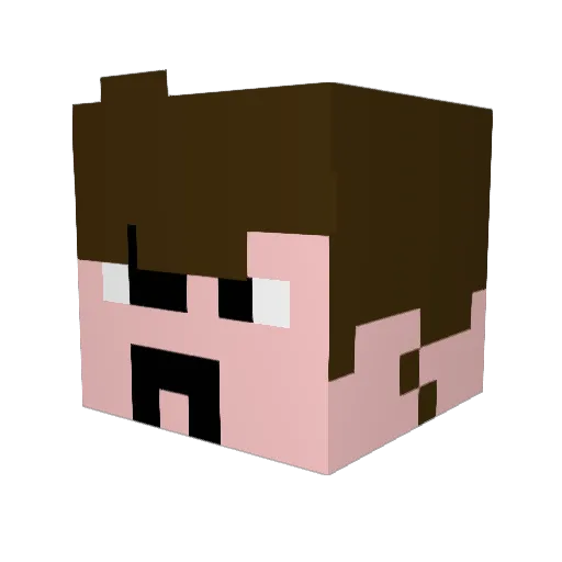 Mclintok Minecraft avatar head, 3D render