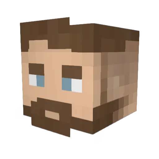 Mclon Minecraft avatar head, 3D render