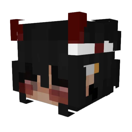 Mcparen Minecraft avatar head, 3D render
