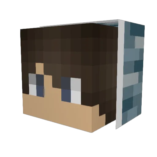 Mcpekc Minecraft avatar head, 3D render