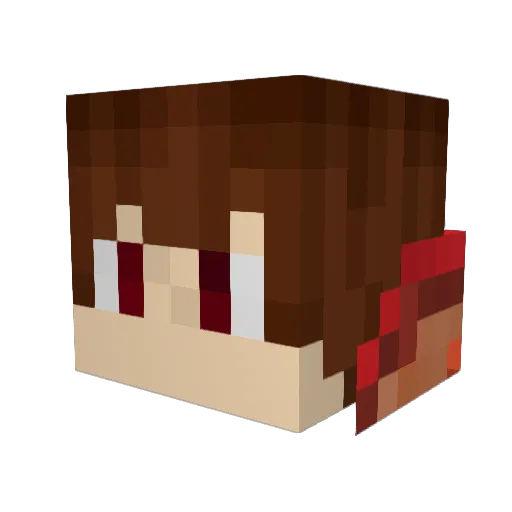 Mctugger Minecraft avatar head, 3D render