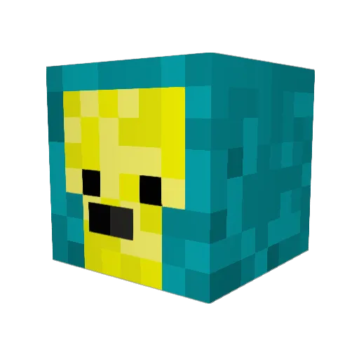 MctzWarrior Minecraft avatar head, 3D render