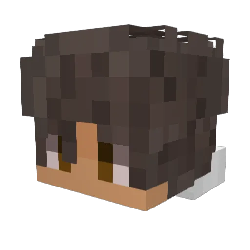 Mcuzeeeee Minecraft avatar head, 3D render
