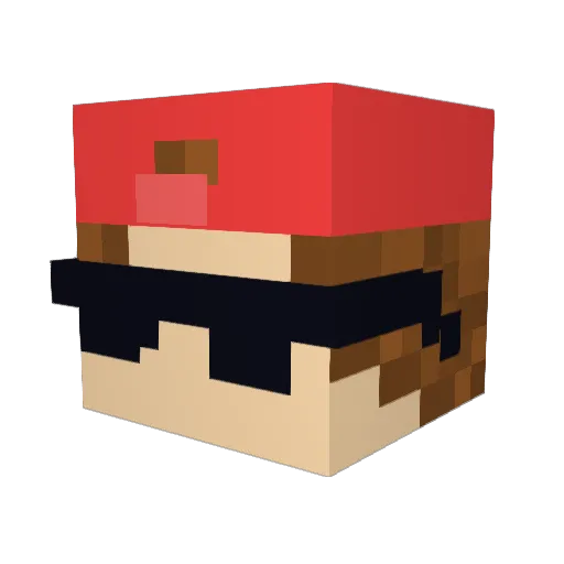 Mcwoahs Minecraft avatar head, 3D render