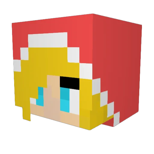 MdChaton Minecraft avatar head, 3D render