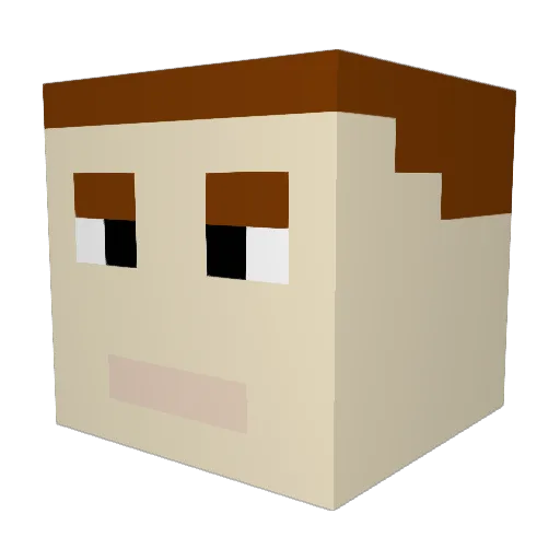Mdaz12 Minecraft avatar head, 3D render