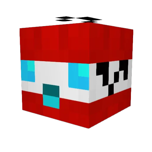 Mde_by_ Minecraft avatar head, 3D render