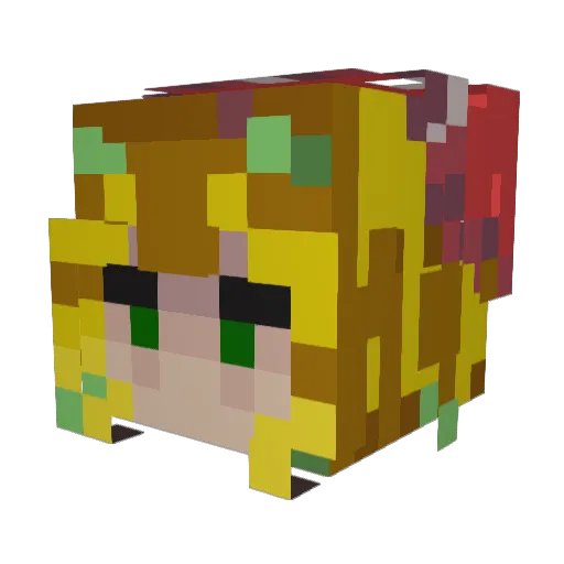 MdmMad Minecraft avatar head, 3D render