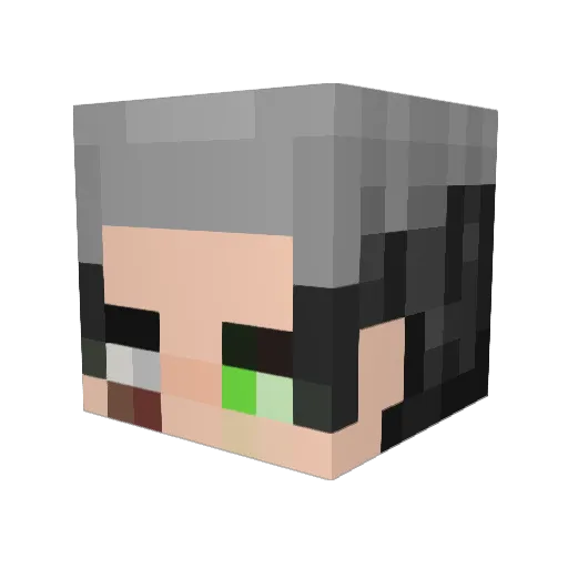 Mdnght187 Minecraft avatar head, 3D render