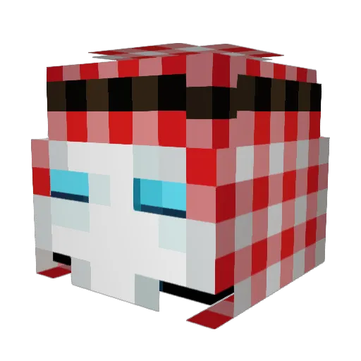 Mdno128 Minecraft avatar head, 3D render