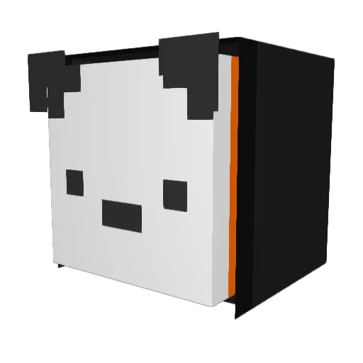 Me1_Illusion Minecraft avatar head, 3D render