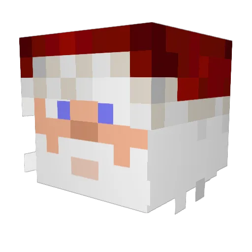 Me1xx Minecraft avatar head, 3D render