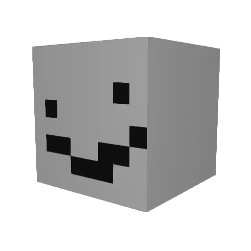 Me2He Minecraft avatar head, 3D render