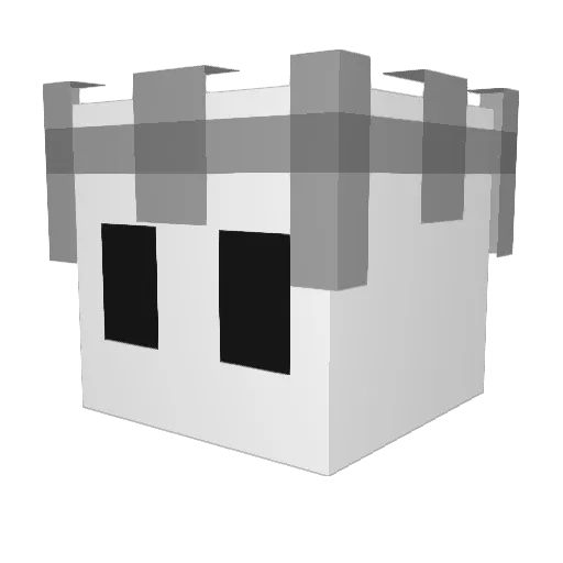 Me3alameldodo Minecraft avatar head, 3D render