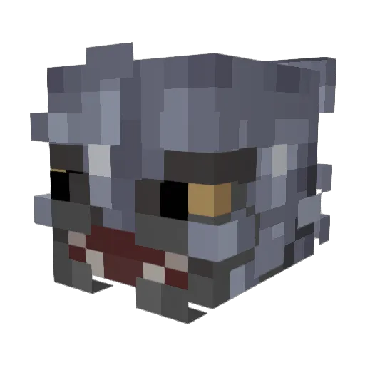 MeAlmond Minecraft avatar head, 3D render