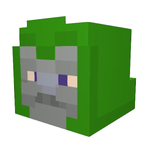 MeAndCoby Minecraft avatar head, 3D render