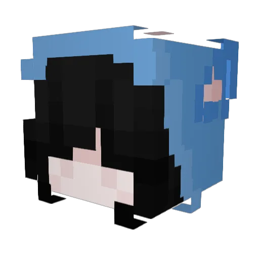 MeAsInNoOne Minecraft avatar head, 3D render