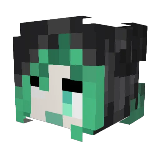MeChlorine Minecraft avatar head, 3D render