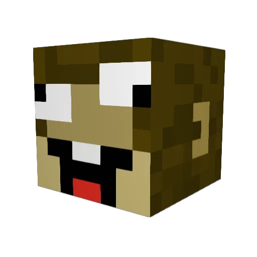 MeCrazyMonkey Minecraft avatar head, 3D render