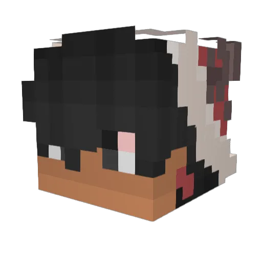 MeDash Minecraft avatar head, 3D render
