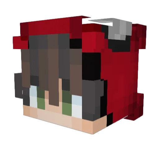 MeDicenSebs Minecraft avatar head, 3D render