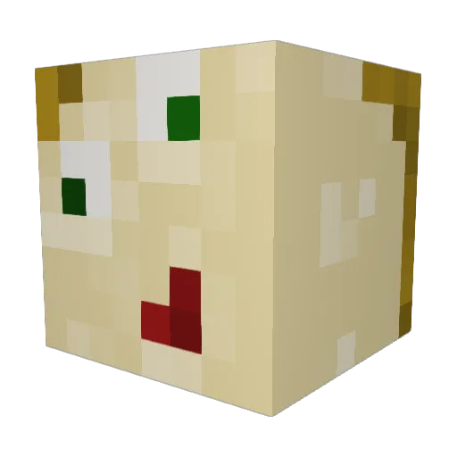 MeDroop Minecraft avatar head, 3D render