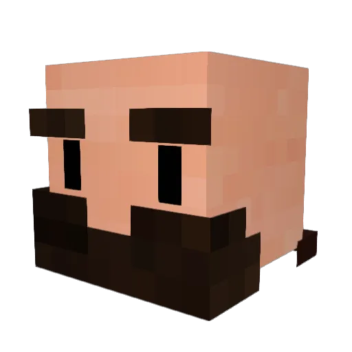 MeEp7241 Minecraft avatar head, 3D render