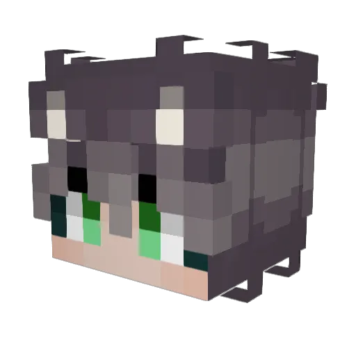 MeForgot Minecraft avatar head, 3D render