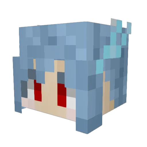 MeGa_0117 Minecraft avatar head, 3D render
