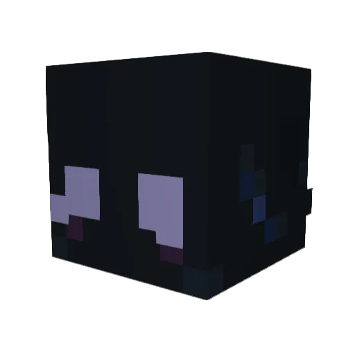 MeKaLu Minecraft avatar head, 3D render