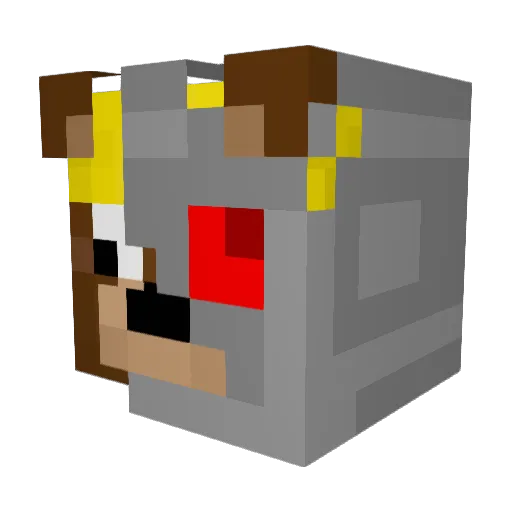 MeLT_T0ken Minecraft avatar head, 3D render