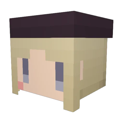 MeL_bb Minecraft avatar head, 3D render