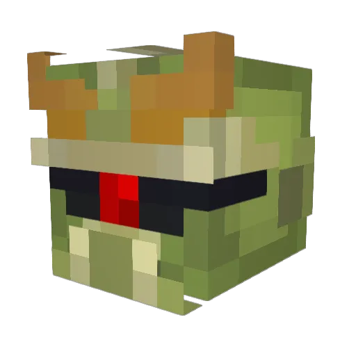 MeLegit Minecraft avatar head, 3D render