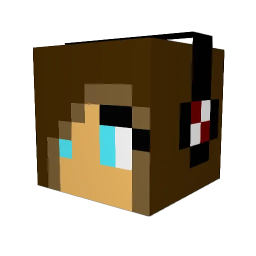 MeLi345 Minecraft avatar head, 3D render