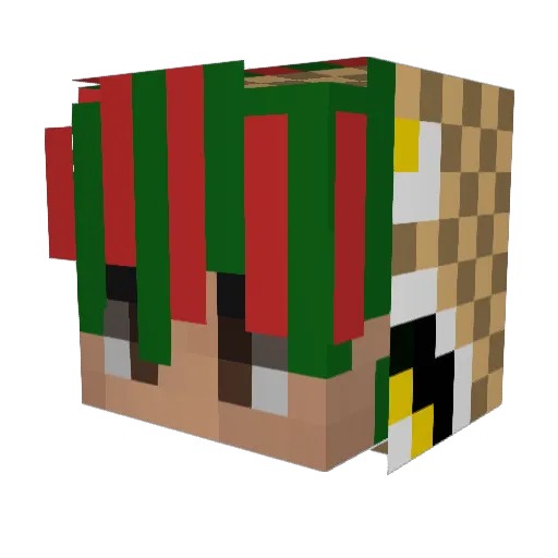 MeLyozZ Minecraft avatar head, 3D render