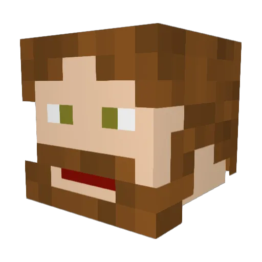 MeMeBigBooI Minecraft avatar head, 3D render