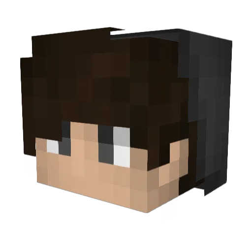 MeMeF1lmer Minecraft avatar head, 3D render