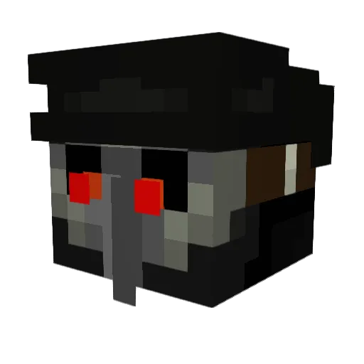 MeMemetic Minecraft avatar head, 3D render