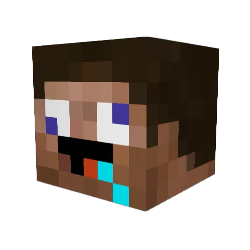 MeOneKey Minecraft avatar head, 3D render