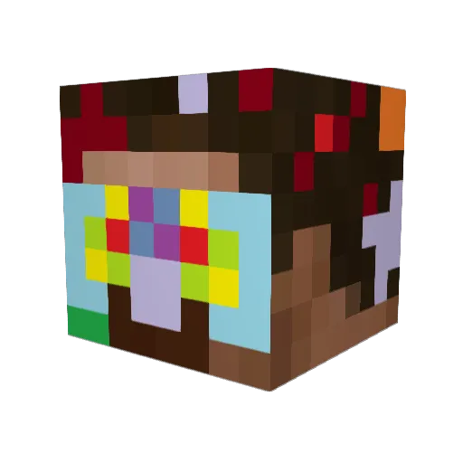 MeR1ko Minecraft avatar head, 3D render