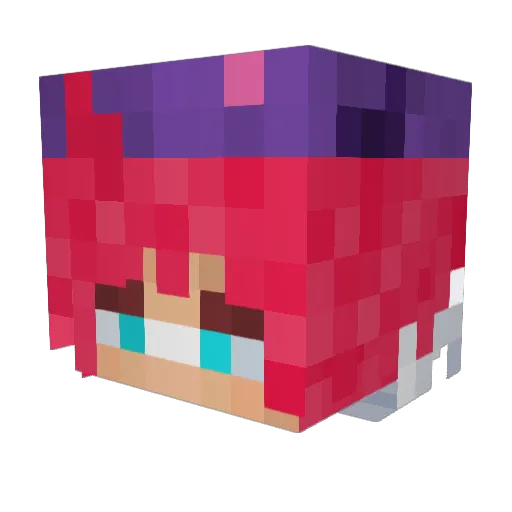 MeShelly Minecraft avatar head, 3D render