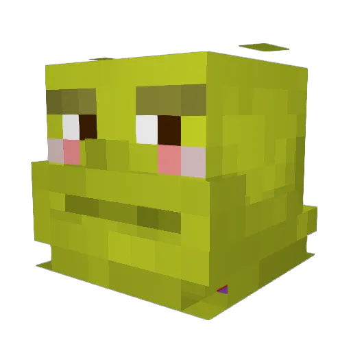 MeShrek Minecraft avatar head, 3D render